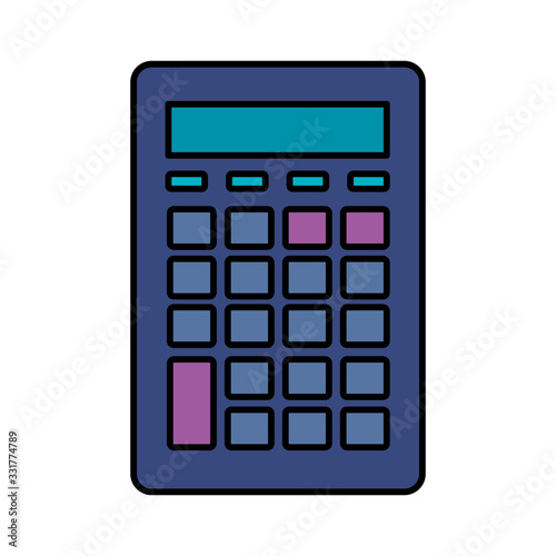 calculator math finance isolated icon vector illustration design