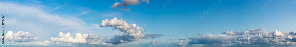 Fantastic clouds against blue sky, panorama Fantastic clouds against blue sky, panorama