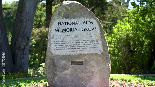 San Francisco, CA, USA - August 2019: National Aids Memorial Grove in Golden Gate Park, San Francisco, California photo