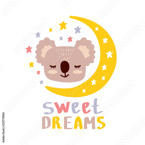 cute koala sweet dreams