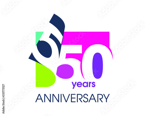 550 years anniversary colored logo isolated on a white background for the celebration of the company. Vector Illustration Design Template photo