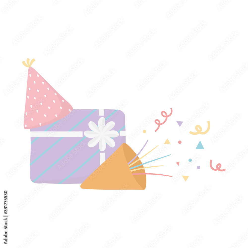 happy birthday gift boxes surprise celebration decoration card