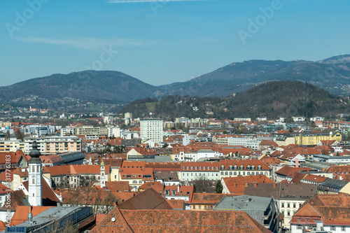 Menschenleere Stadt Graz während der Corona-Virus Krise