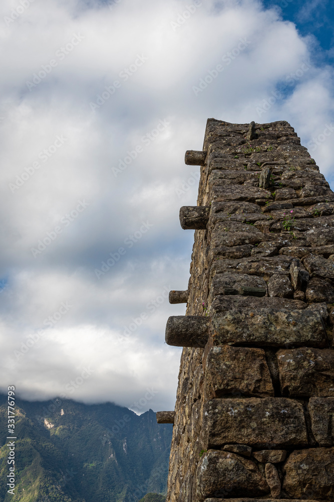 Fototapeta premium A view of Machu Pichu ruins, Peru