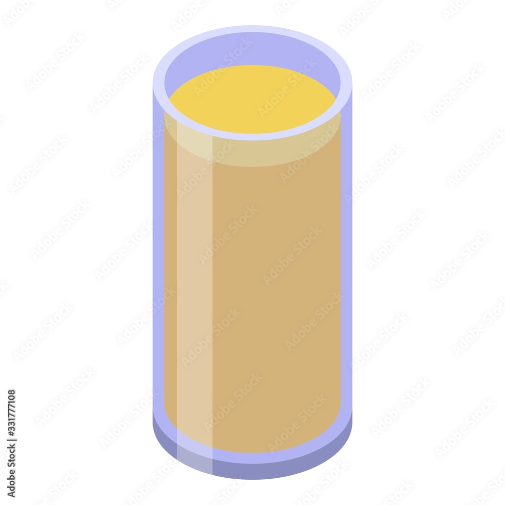 Papaya juice glass icon. Isometric of papaya juice glass vector icon for web design isolated on white background Papaya juice glass icon. Isometric of papaya juice glass vector icon for web design isolated on white background