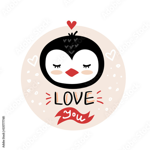 little penguin scandinavian illustration