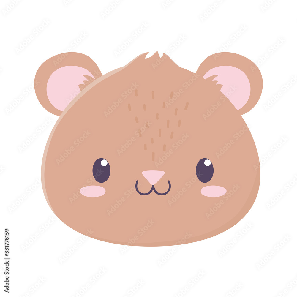 cute bear face animal cartoon isolated icon cute bear face animal cartoon isolated icon