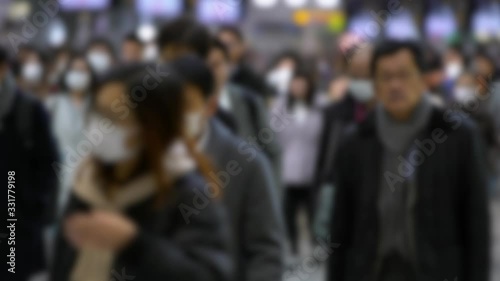 Wallpaper Mural 4K, Business people inside Shinagawa Station. Tokyo metro it's the world's busiest transport hub with daily usage. Japanese passengers walked subway-Dan Torontodigital.ca