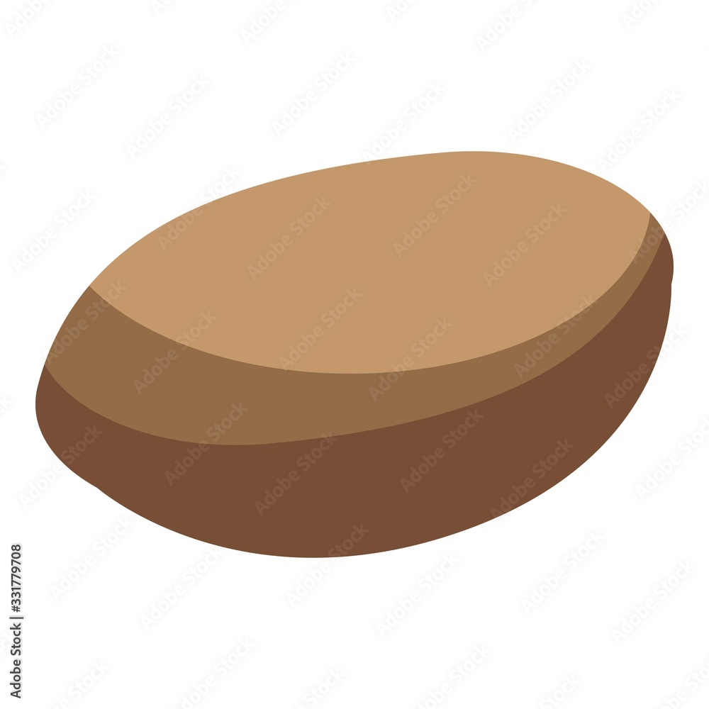Apricot seed icon. Isometric of apricot seed vector icon for web design isolated on white background Apricot seed icon. Isometric of apricot seed vector icon for web design isolated on white background