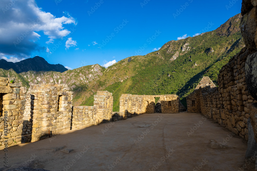 A view of Machu Pichu ruins, Peru