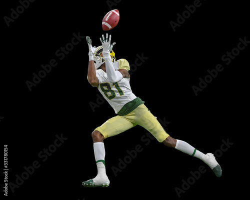 Great action photos of football players making amazing plays during a football game photo