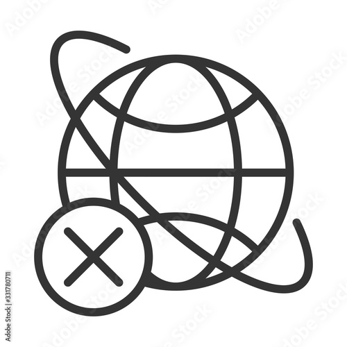 virus covid 19 pandemic world infection global line style icon