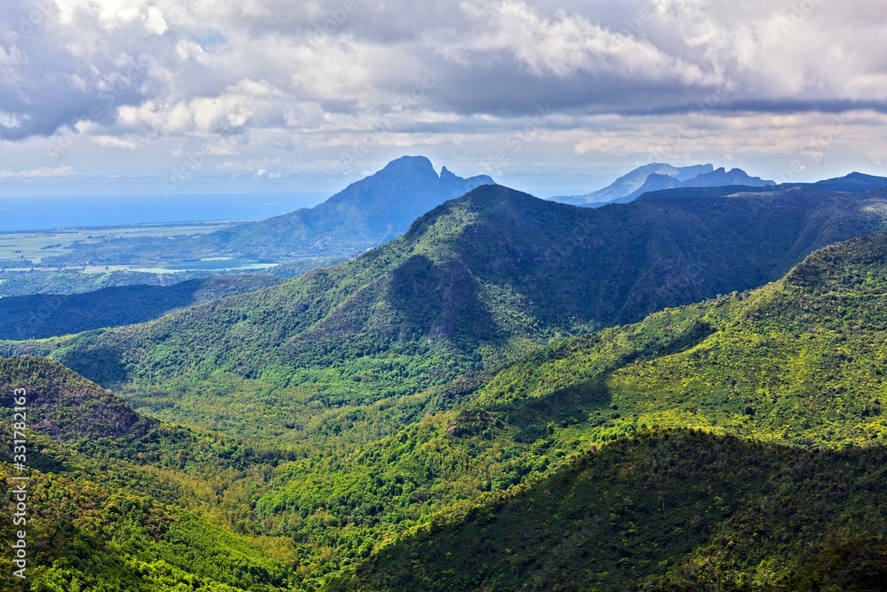 Hills of Mauritius Island, Africa Hills of Mauritius Island, Africa