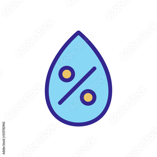 the moisture content icon vector. the moisture content sign. color isolated symbol illustration