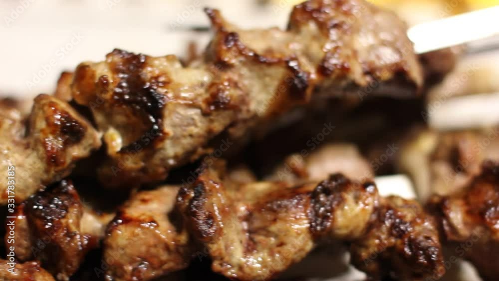 Meat closeup. Grilled meat Meat closeup. Grilled meat