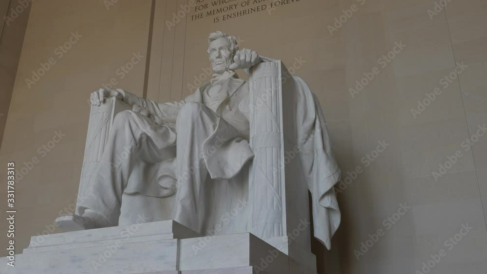 Lincoln Memorial statue in Washington DC USA