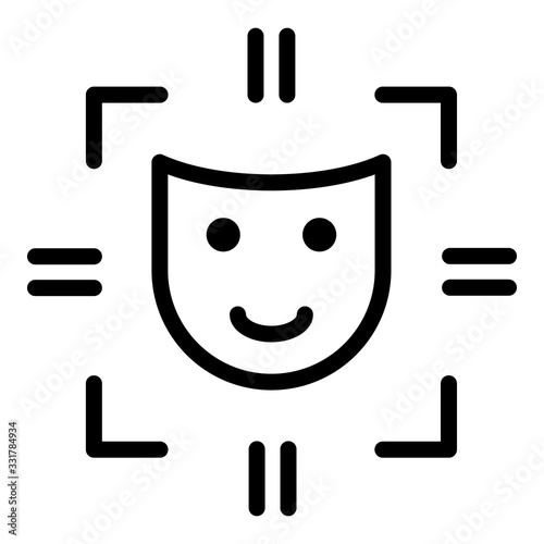 Life skill mask icon. Outline life skill mask vector icon for web design isolated on white background