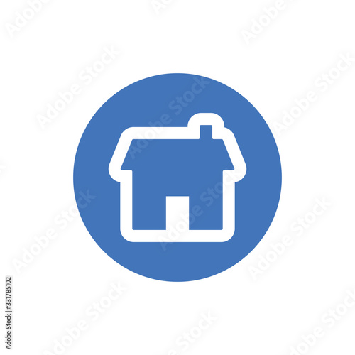 Stay at home vector icon. #Stayhome prevention campaign symbol.