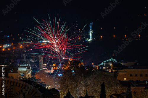 Fireworks in Tbilisi New Year