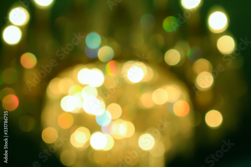 Night city street lights bokeh background © Tondone