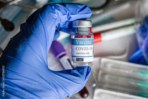 vial, covid-19, coronavirus vaccine ampoule, bottle for injection