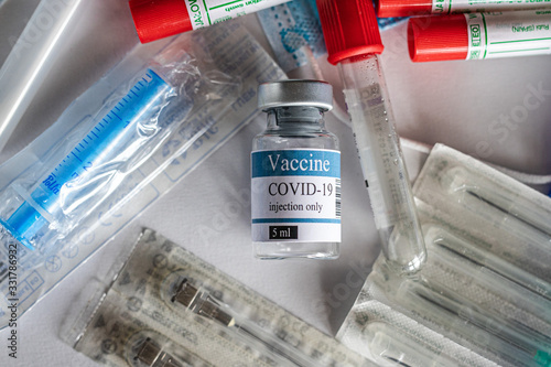 vial, covid-19, coronavirus vaccine ampoule, bottle for injection