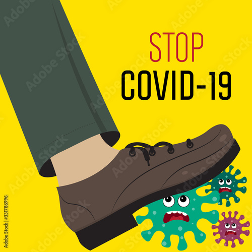 Success in the fight against coronavirus, covid 19 was defeated. Vector design