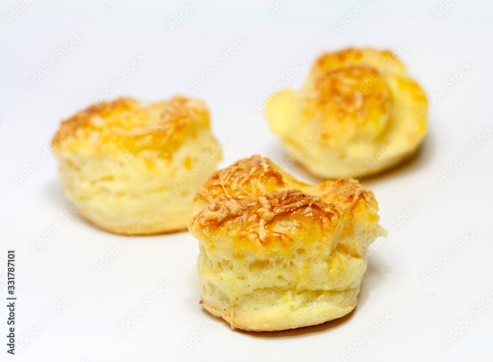 Close up shot of home made baked scones Close up shot of home made baked scones