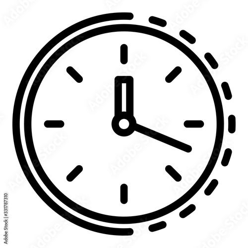 Retro wall clock icon. Outline retro wall clock vector icon for web design isolated on white background