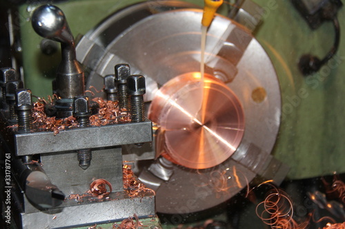when machining copper parts on the lathe