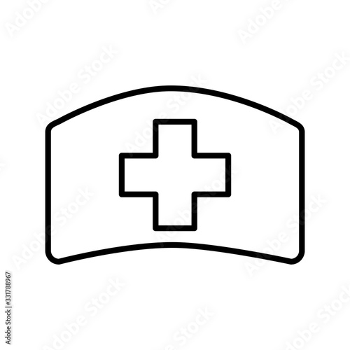 Isolated hat with cross line style icon vector design