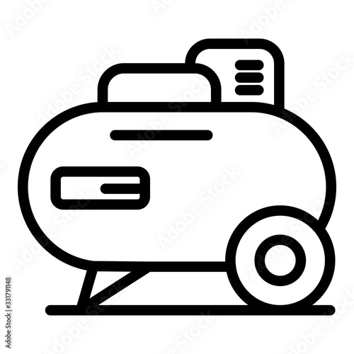 Car gasoline compressor icon. Outline car gasoline compressor vector icon for web design isolated on white background
