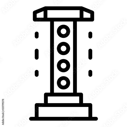 Jack lift icon. Outline jack lift vector icon for web design isolated on white background