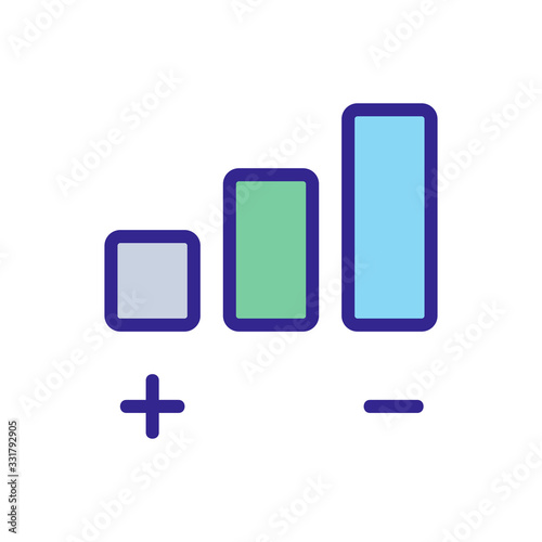 the volume of the sound icon vector. the volume of the sound sign. color isolated symbol illustration