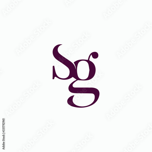 Initial letter sg or gs logo vector design template