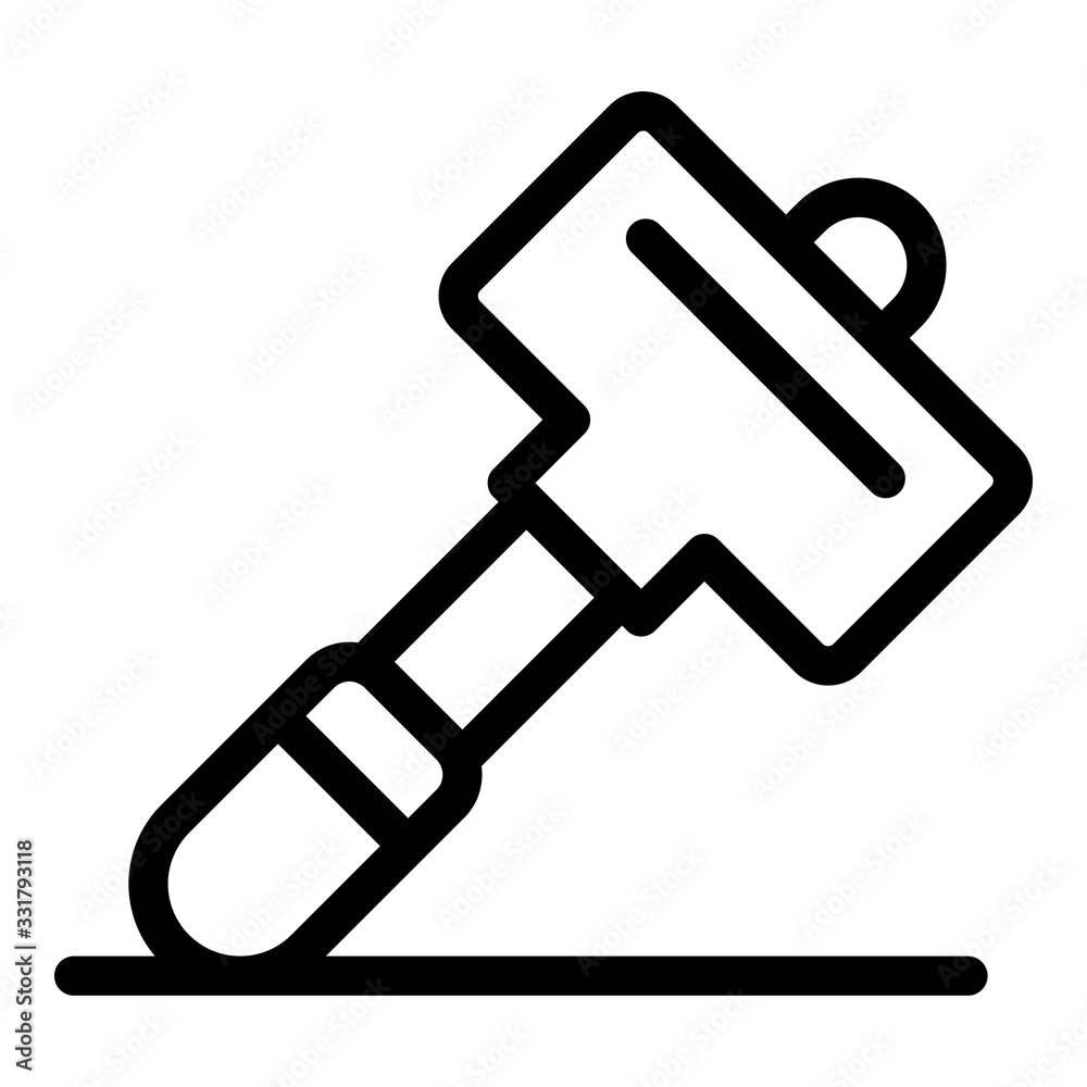 Tiler hammer icon. Outline tiler hammer vector icon for web design isolated on white background Tiler hammer icon. Outline tiler hammer vector icon for web design isolated on white background