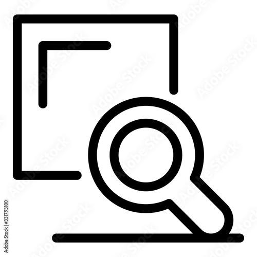 Tiler magnifier icon. Outline tiler magnifier vector icon for web design isolated on white background