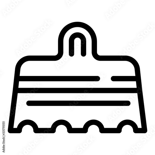 Tiler wave spatula icon. Outline tiler wave spatula vector icon for web design isolated on white background