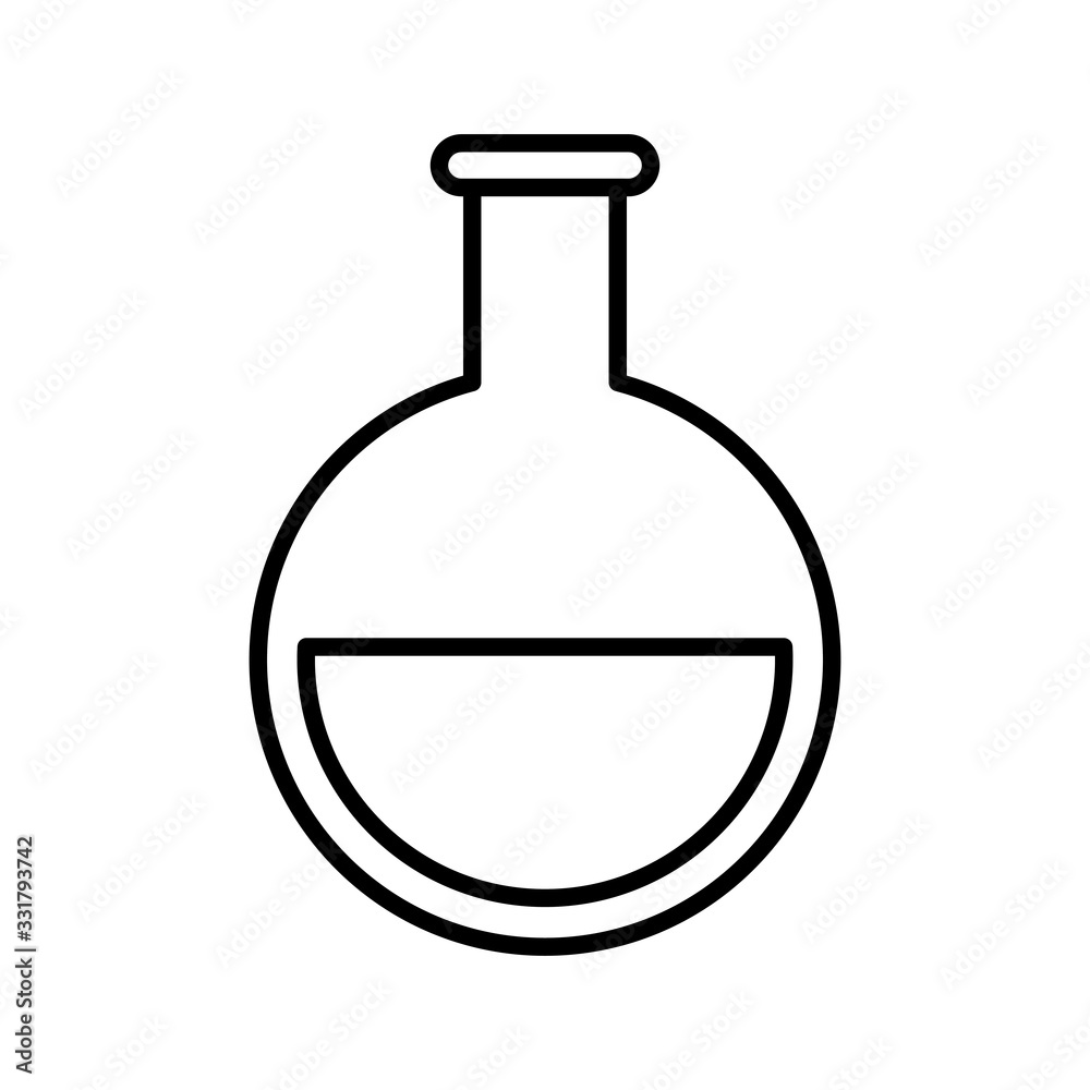 Isolated chemistry flask line style icon vector design Isolated chemistry flask line style icon vector design