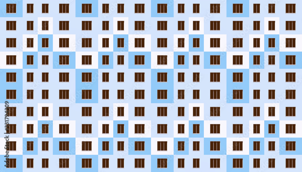 Facade of modern apartment house. Facade of modern apartment house.