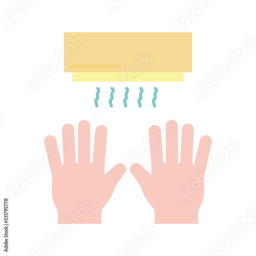 Isolated hands dryer flat style icon vector design