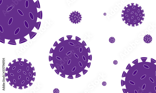 Hand drawn Coronavirus outbreak and coronaviruses influenza background with disease cells 