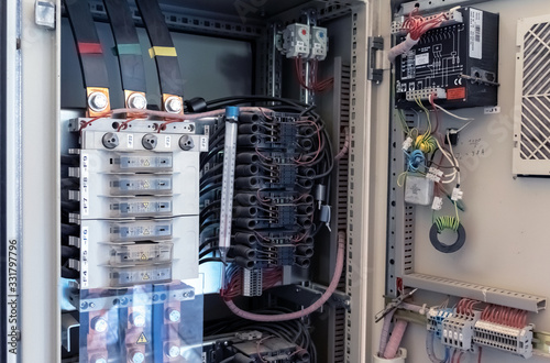 Open cabinet electronic control unit.