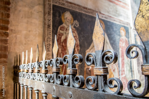 Interiors of the Church of Saint Anastasia in Verona, Veneto, Italy photo