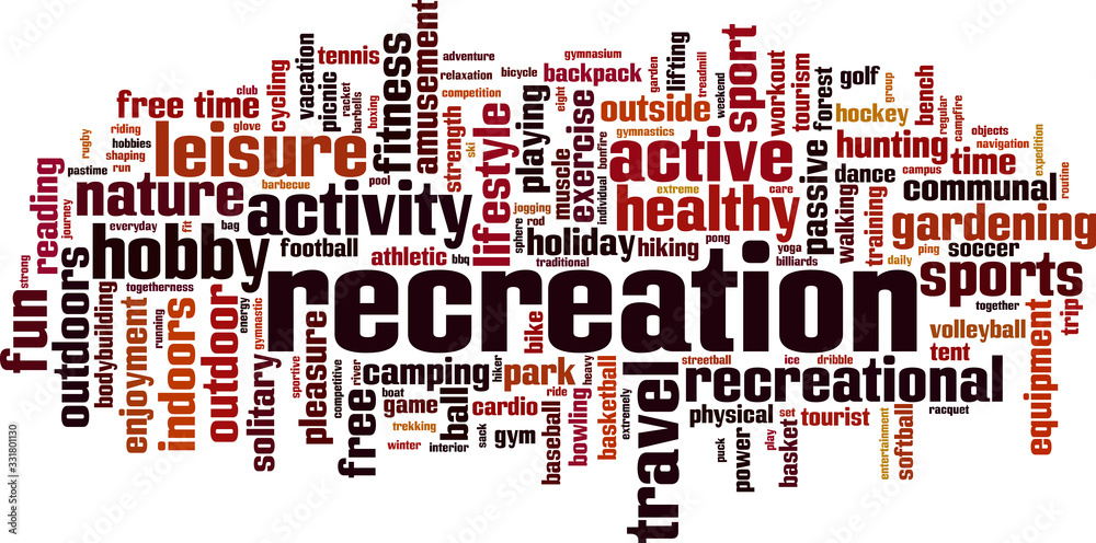 Recreation word cloud Recreation word cloud