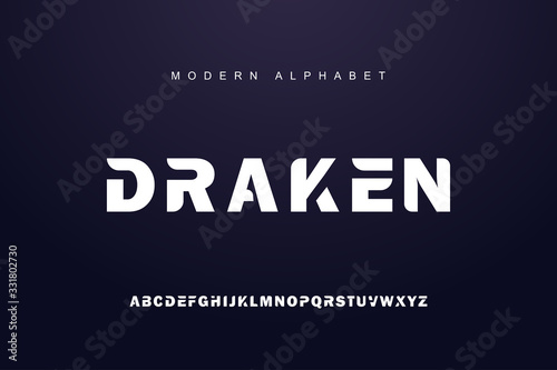 Alphabet letters font set. Modern Custom Lettering Designs for logo, movie, game. Typography sans serif fonts modern style. vector illustration