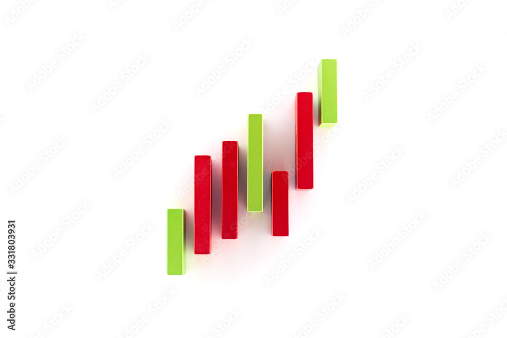 Japanese candles on a white background. exchange candles, financial chart, stock market Japanese candles on a white background. exchange candles, financial chart, stock market