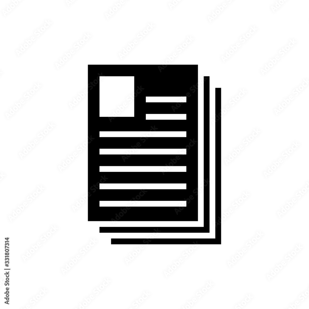 Document Vector Icon Glyph Illustration Document Vector Icon Glyph Illustration