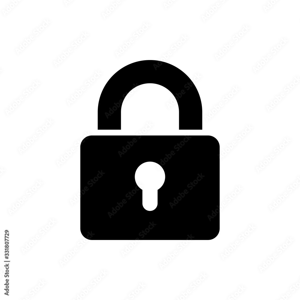 Padlock Vector Icon Glyph Illustration Padlock Vector Icon Glyph Illustration