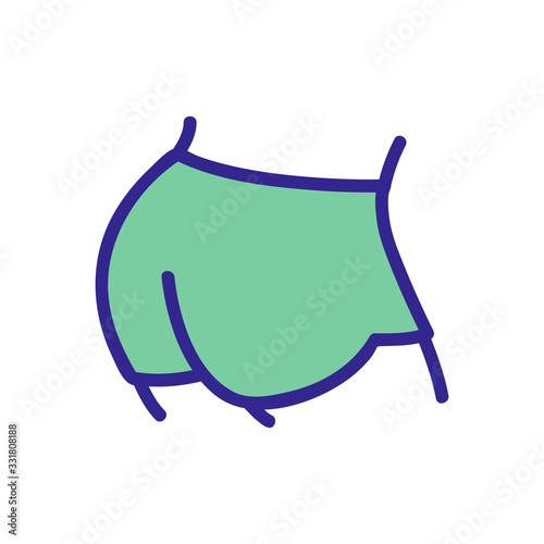 booty in shorts icon vector. booty in shorts sign. color isolated symbol illustration
